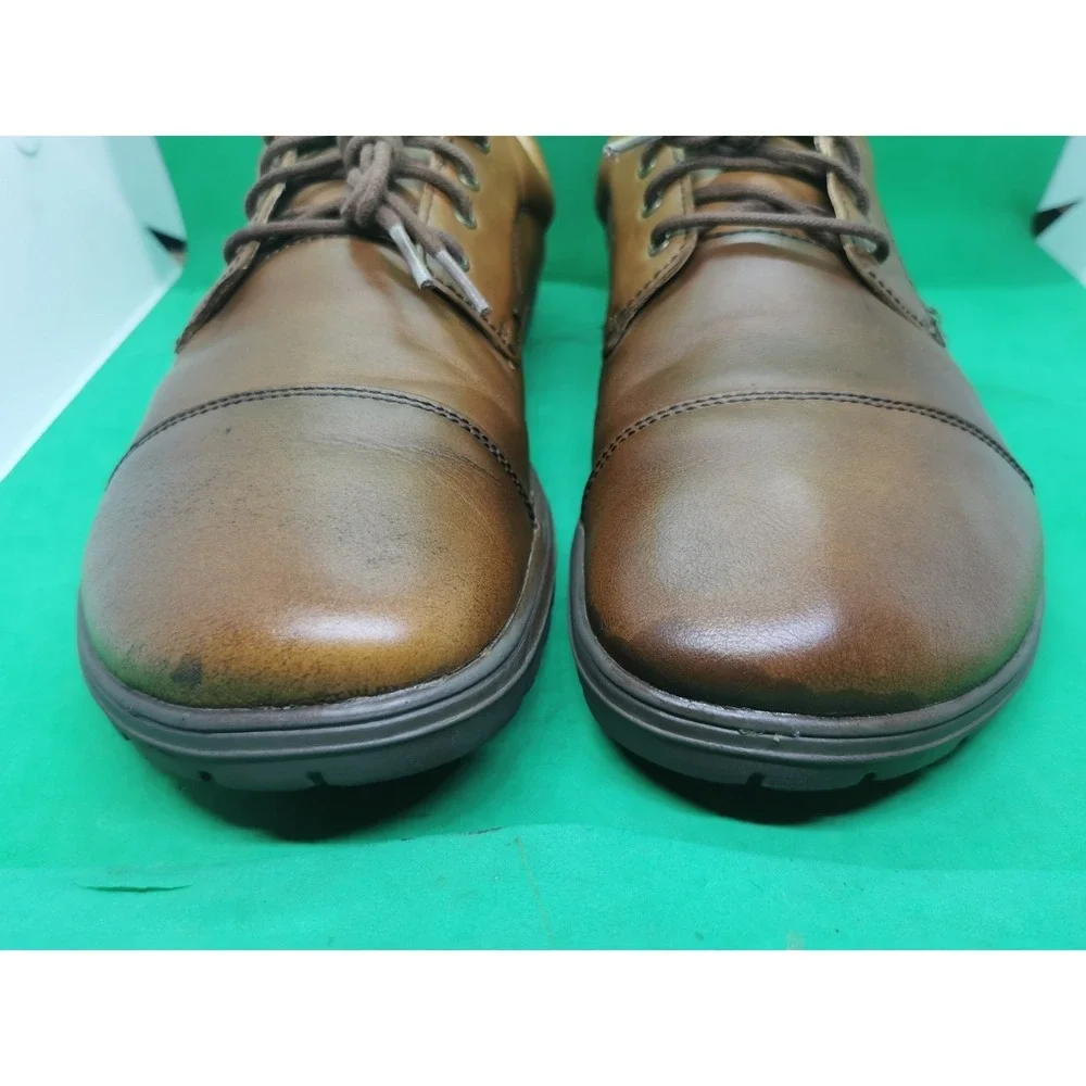 Lems Nine2Five Shoes Mens Size 12.5/ 46 EU Brown Leather Oxford Dress Zero-Drop
